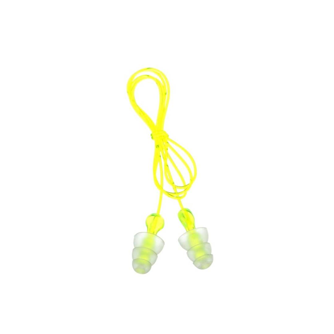 Earplug Corded Tri-Flange Hearing Conservation P3000 400 Pair Per Case