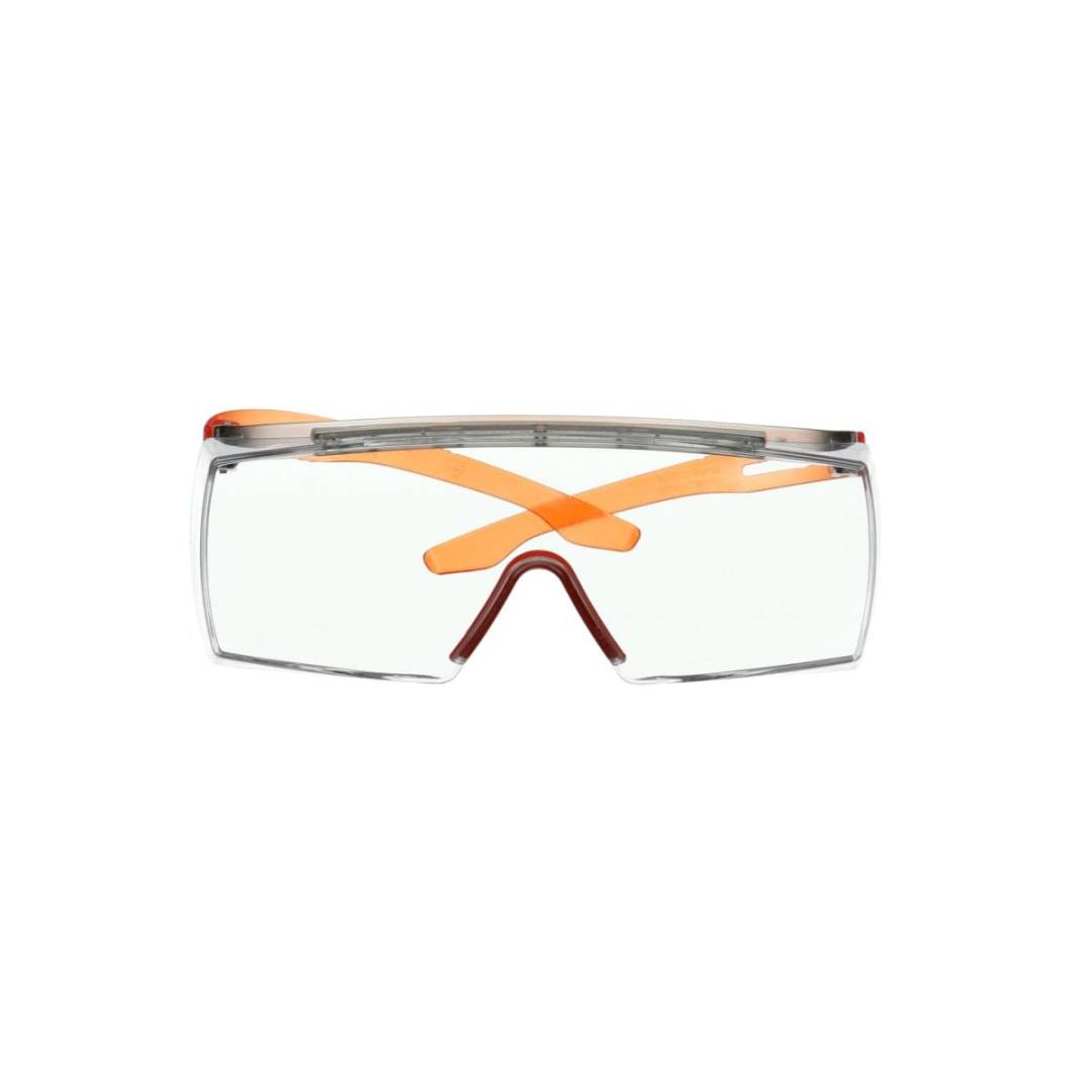 Glasses Safety Clear Otg Anti-Fog Anti-Scratch Lens Orange Temple Securefit 3700 Series