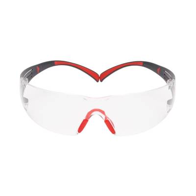 Glasses Safety Clear Scotchgard Anti-Fog Lens Redgray Securefit Glasses Safety Clear Scotchgard Anti-Fog Lens Redgray Securefit