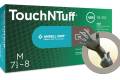 Glove Disposable Medium Nitrile Touch N Tuff Gray 5 Mil Powder-Free Text Ured Ansell Grip Technology