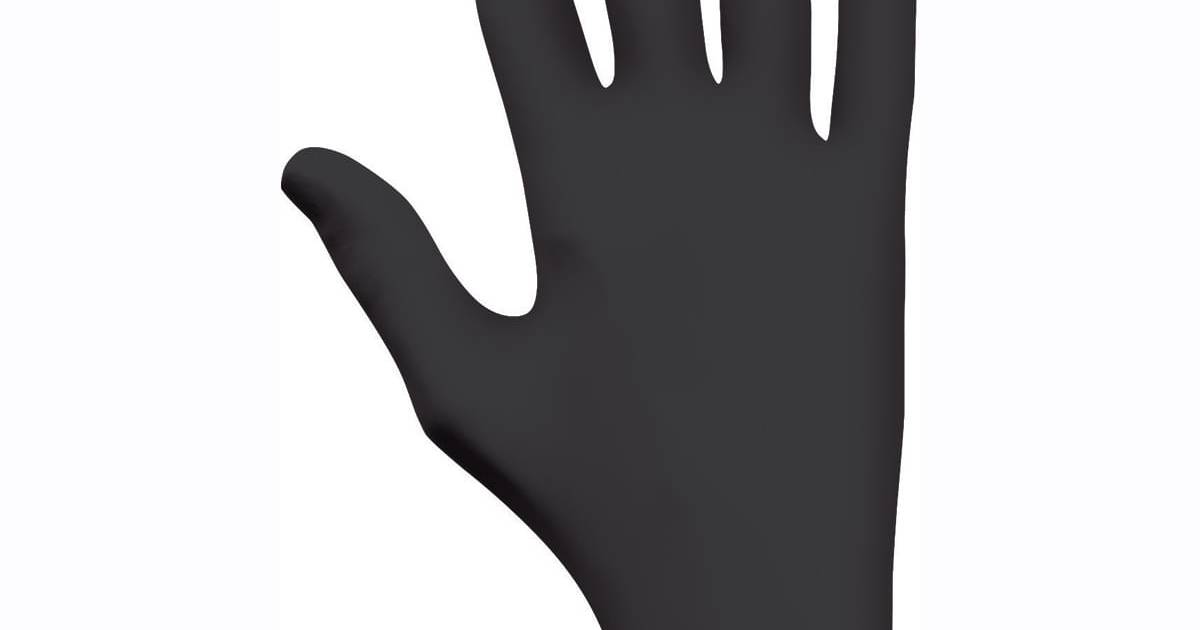 Glove Disposable Nitrile Powder Free Accelerator Free Large Black 9.5