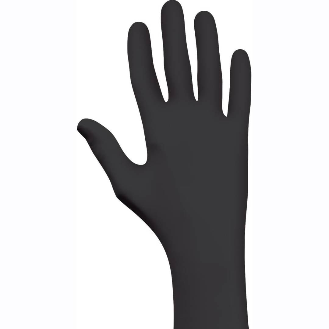 Glove Disposable Nitrile Powder Free Accelerator Free X-Large Black 9.5