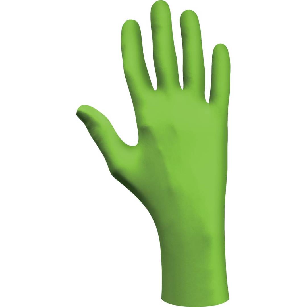 Glove Disposable Nitrile Powder Free Accelerator Free Medium Green 9.5