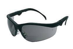Glasses Safety Magnifier Black Frame Dual Bi-Focal 1.5 Gray Lens K3H