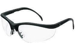 Glasses Safety Black Matte Frame Clear Anti-Fog Lens Adjustable Temple Klondike Glasses Safety Black Matte Frame Clear Anti-Fog Lens Adjustable Temple Klondike