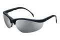 Glasses Safety Black Matte Frame Silver Mirror Lens Adjustable Temple Klondike