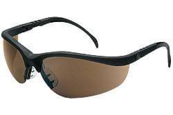 Glasses Safety Black Matte Frame Brown Lens Adjustable Temple Klondike