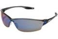 Glasses Safety Smoke Temple Blue Diamond Mirror Lens Black Temple Inserts Law 2