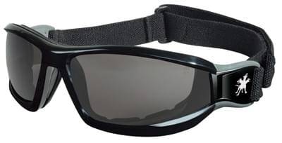 Goggle Safety Black Frame Gray Anti-Fog Lens Adjustable Strap With Removable Foam Gasket Reaper