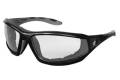 Glasses Safety Black Frame Clear Anti-Fog Lens Gray Tpr Temple With Removable Foam Gasket Reaper