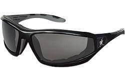 Glasses Safety Black Frame Gray Anti-Fog Lens Gray Tpr Temple With Removable Foam Gasket Reaper