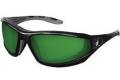 Glasses Safety Black Frame Green 3.0 Filter Lens Gray Tpr Temple With Removable Foam Gasket Reaper