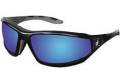 Glasses Safety Black Frame Blue Diamond Mirror Lens Gray Tpr Temple With Removable Foam Gasket Reape