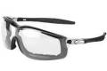 Glasses Safety Black Frame Clear Anti-Fog Lens Adjustable Strap Tpr Temple Sleeve Rattler