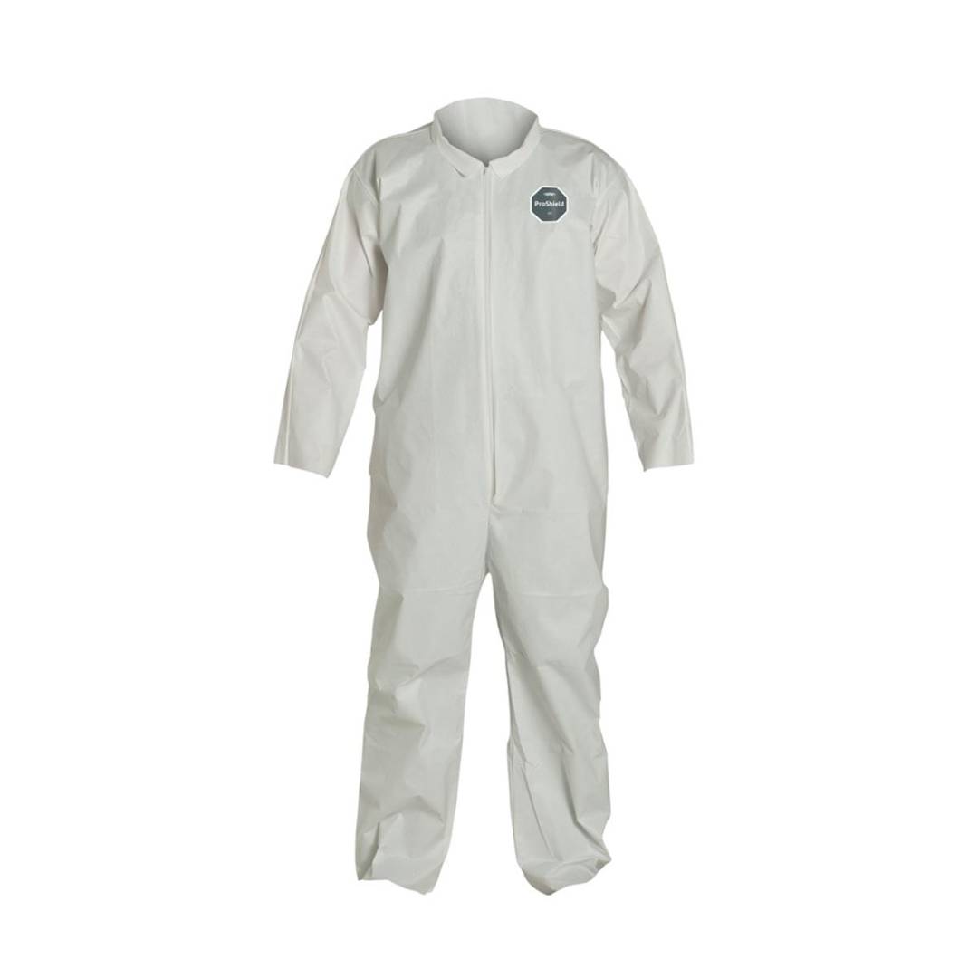 Coverall 3X-Large Proshield Nexgen White Serged Seam With Collar Front Zipper Open Wrist & Ankle 2