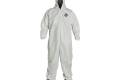 Coverall 6X-Large Proshield Nexgen White Serged Seam With Attached Hood Front Zipper Elastic Wrist A