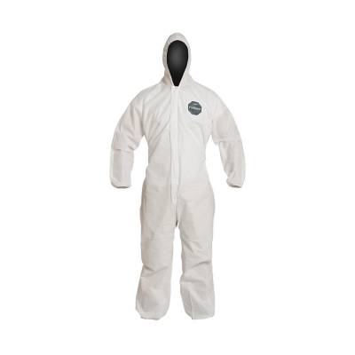 Coverall 3X-Large Proshield Basic White Serged Seam With Attached Hood Front Zipper Elastic Wrist An Coverall 3X-Large Proshield Basic White Serged Seam With Attached Hood Front Zipper Elastic Wrist An