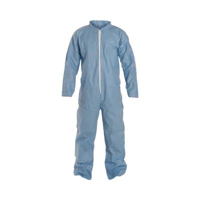 Coverall 2X-Large Tempro Blue Serged Seam With Collar Front Zipper Open Wrist & Ankle 25Ca