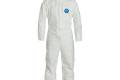 Coverall 4X-Large Tyvek White Serged Seam With Collar Front Zipper Open Wrist & Ankle 25Ca