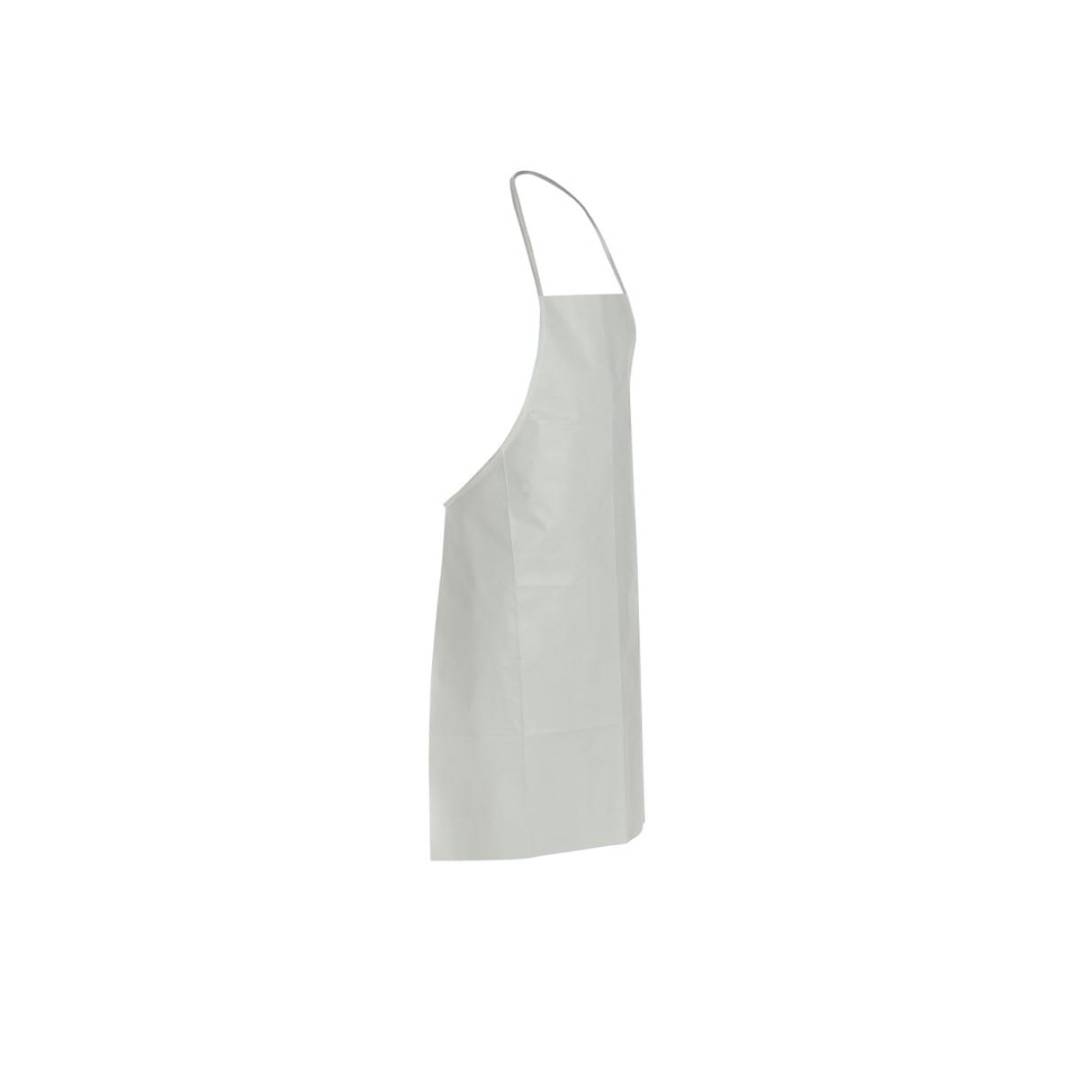 Apron Bib Style Universal Size Tyvek White Bound Seam 28