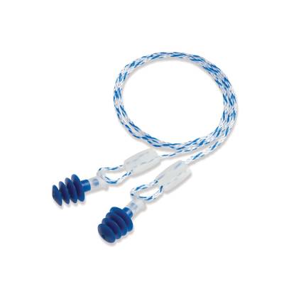 Earplug Corded Multiple Use Clarity 4-Flange Molded Tpe Thermoplastic Elastomer Multi-Material Woven Earplug Corded Multiple Use Clarity 4-Flange Molded Tpe Thermoplastic Elastomer Multi-Material Woven