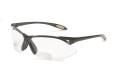 Glasses Safety Magnifier Clear +2.0 Diopter Anti-Scratch A900 Black Polycarbonate Frame Padded Templ