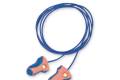 Earplug Corded Single Use Laser-Trak Contoured T-Shape Polyurethane Foam Metal Detectable With Poly