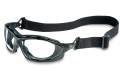 Glasses Safety Clear Seismic Anti-Scratch Hardcoat Black Frame Sealed Cushioned Flame-Resistant Head
