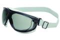 Goggles Gray Carbonvision Impact Dura-Streme Anti-Fog Hardcoat Neoprene Band Blackgray Frame