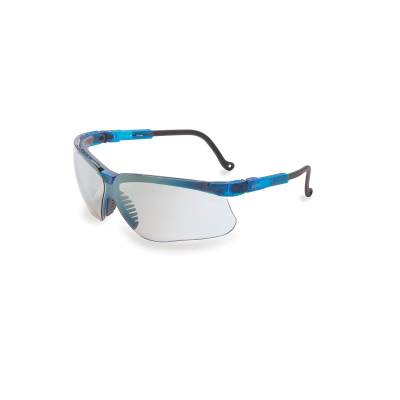 Glasses Safety Sct-Reflect 50 Genesis Ultra-Dura Vapor Blue Frame Adjustable Temple Spatulite Wrap-A Glasses Safety Sct-Reflect 50 Genesis Ultra-Dura Vapor Blue Frame Adjustable Temple Spatulite Wrap-A