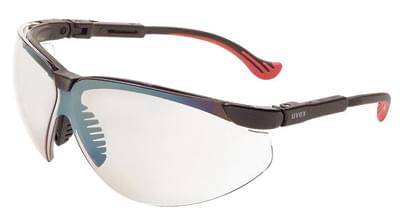 Glasses Safety Sct-Reflect 50 Genesis Xc Ultra-Dura Black Frame Adjustable Temple Cushioned Extended