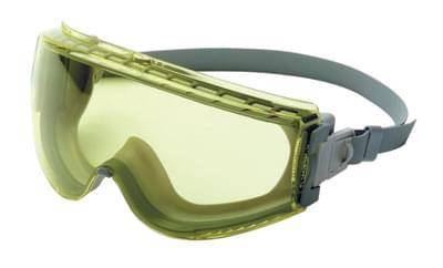 Goggles Chemical Splash Amber Stealth Uvextreme Gray Frame Neoprene Headband