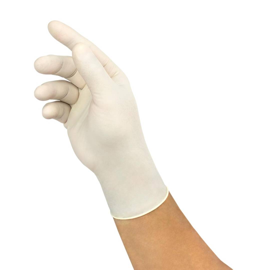 Glove Disposable Exam Latex Powder Free Medium 9.8