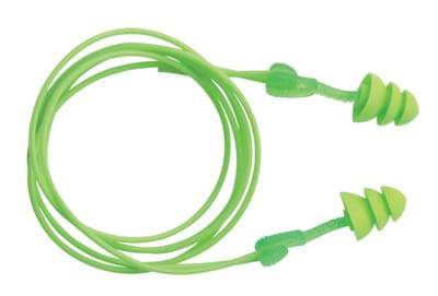 Earplug Reusable Glide Trip Triple Flange Corded Nrr-27