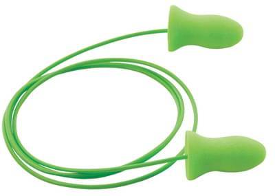Earplug Foam Meteors Disposable Corded Nrr-33