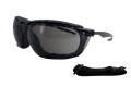 Glasses Safety Removeable Foam Lined Gray Lens Gray Temple With Strap