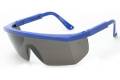 Glasses Safety Gray Anti-Scratch Retro Blue Adjustable Temple Sideshield Wrap-Around Single Ansi Z87