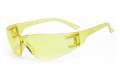 Glasses Safety Amber Anti-Scratch Classic Unframed Amber Flexible Temple Wrap-Around Single Ansi Z87