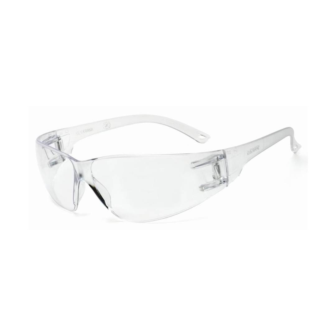 Glasses Safety Clear Anti-Scratch Anti-Fog Classic Unframed Clear Flexible Temple Wrap-Around Single