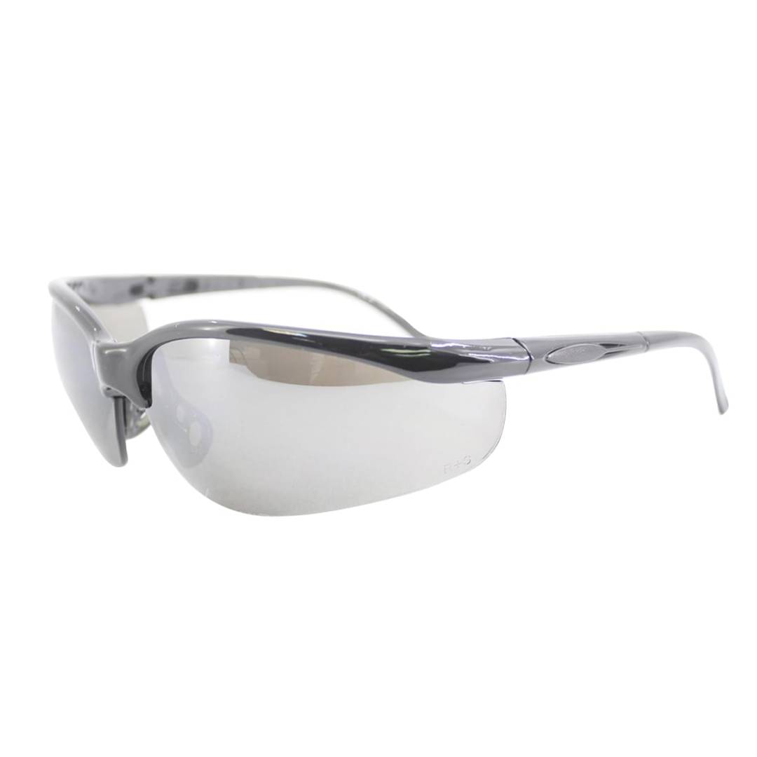 Glasses Safety Silver Mirror Motion Vs-1062 Black Adjustable Temple 12Box 144Case