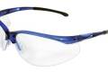 Glasses Safety Clear Anti-Scratch Select Blue Ergo-Grip Wrap-Around Dual Ansi Z87+