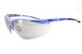 Glasses Safety Gray Anti-Scratch Select Blue Ergo-Grip Wrap-Around Dual Ansi Z87+