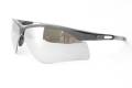 Glasses Safety Smoke Mirror Anti-Scratch Premier Black Temple Grips Sideshield Wrap-Around Dual Nose