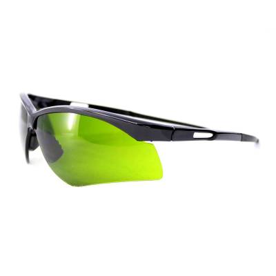Glasses Safety Green Shade 3.0 Premier Ir Black Temple Grips Sideshield Wrap-Around Dual Nose Pads A
