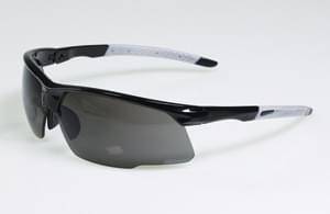Glasses Safety Blk Fr Gy Lens