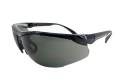 Glasses Safety Gray Elite Plus Black Adjustable Ratchet Temple Cushion Brow Wrap-Around Single Soft