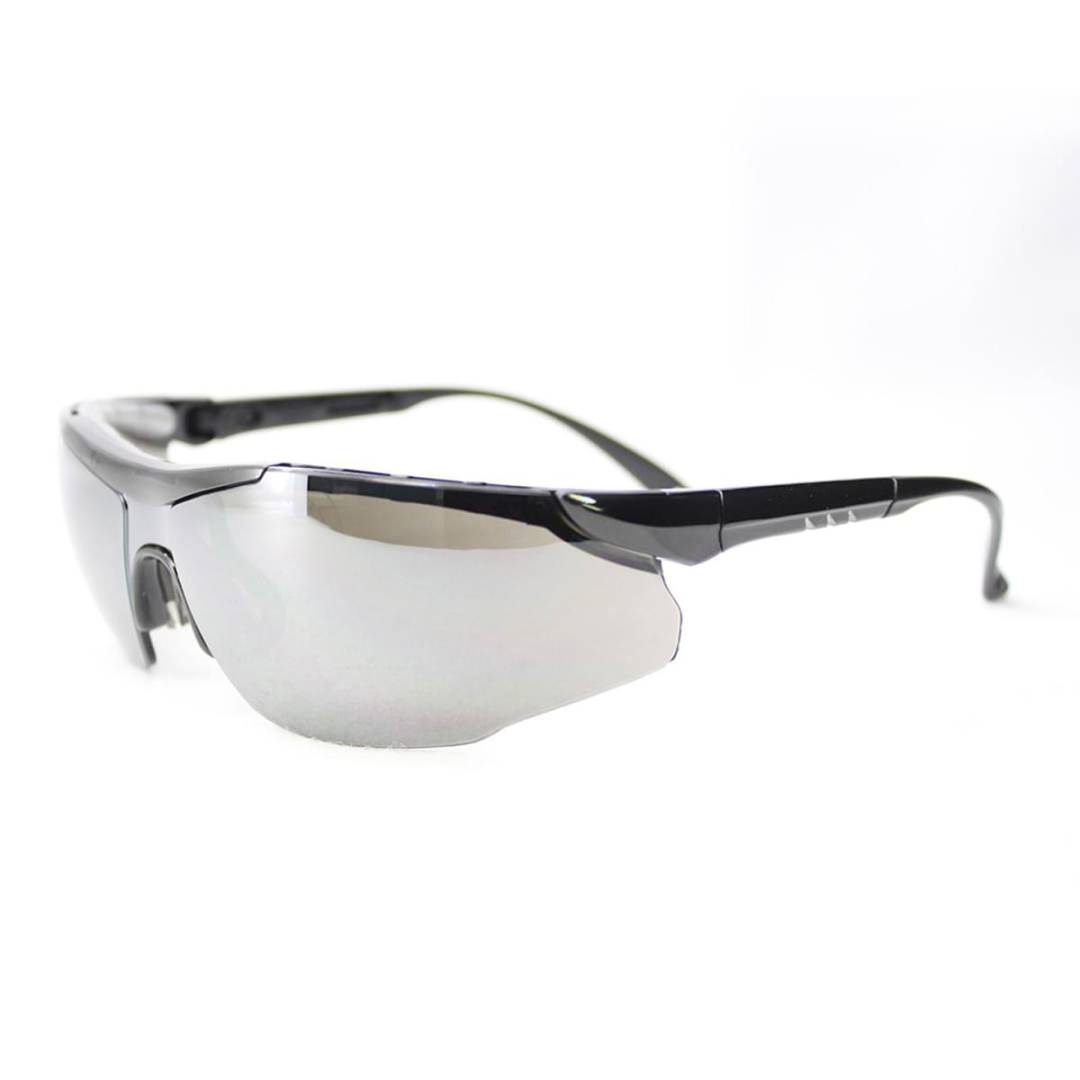 Glasses Safety Mirror Elite Plus Black Adjustable Ratchet Temple Cushion Brow Wrap-Around Single Sof