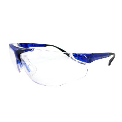 Glasses Safety Clear Elite Blue Adjustable Ratchet Temple Wrap-Around Single Soft Nose Piece Ansi Z8 Glasses Safety Clear Elite Blue Adjustable Ratchet Temple Wrap-Around Single Soft Nose Piece Ansi Z8