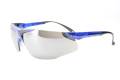 Glasses Safety Mirror Elite Blue Adjustable Ratchet Temple Wrap-Around Single Soft Nose Piece Ansi Z