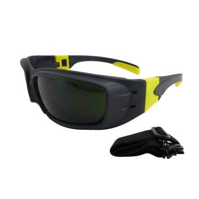 Glasses Safety Foam Lin 5.0Af Lens Black & Yellow Temple With Extra Strap Glasses Safety Foam Lin 5.0Af Lens Black & Yellow Temple With Extra Strap